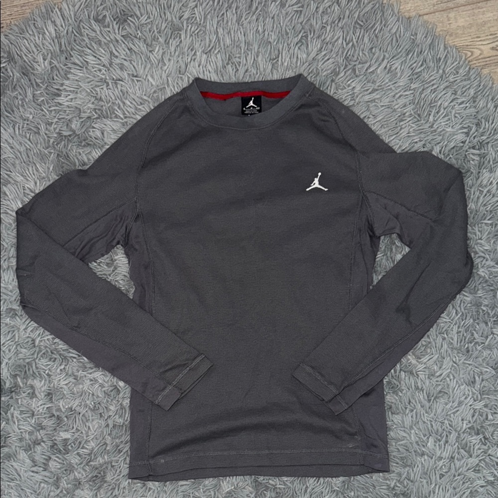 Jordan Men's Gray Long Sleeve Shirt